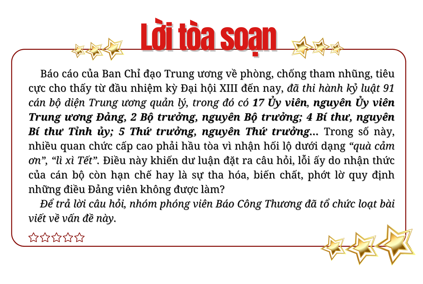 Longform | Bài 1: Văn hóa biếu quà hay là liều “thuốc thử” cho sự liêm chính?
