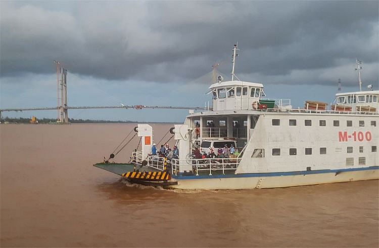 Bến phà Vàm Cống chính thức hoạt động trở lại từ ngày 1/9