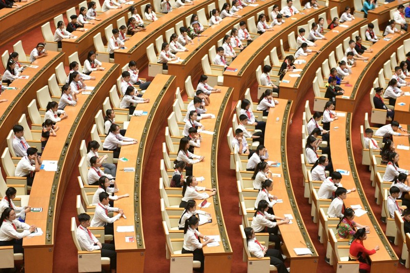 "Đại biểu Quốc hội trẻ em" tự tin khi "đóng vai" lãnh đạo Quốc hội, Chính phủ "Đại biểu Quốc hội trẻ em" tự tin khi "đóng vai" lãnh đạo Quốc hội, Chính phủ