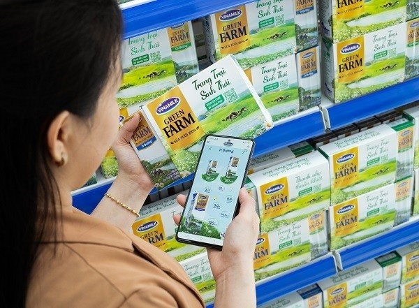 Bao bì hộp giấy của Vinamilk có thể tái chế Ảnh: Châu Anh Bao bì hộp giấy của Vinamilk có thể tái chế Ảnh: Châu Anh