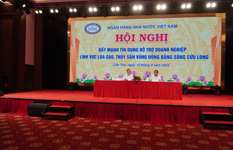 Hội nghị đẩy mạnh tín dụng hỗ trợ doanh nghiệp lĩnh vực thủy sản, lúa gạo vùng Đồng bằng Sông Cửu Long Hội nghị đẩy mạnh tín dụng hỗ trợ doanh nghiệp lĩnh vực thủy sản, lúa gạo vùng Đồng bằng Sông Cửu Long