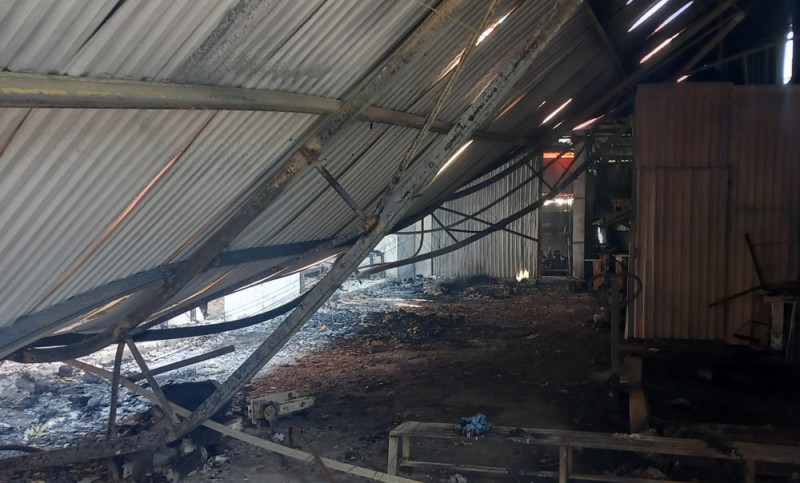 Vụ cháy không có thiệt hại về người - Ảnh: Baobacgiang Vụ cháy không có thiệt hại về người - Ảnh: Baobacgiang