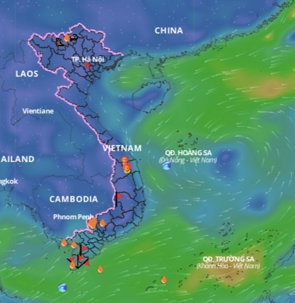 Biển Đông xuất hiện vùng áp thấp gây thời tiết nguy hiểm Biển Đông xuất hiện vùng áp thấp gây thời tiết nguy hiểm