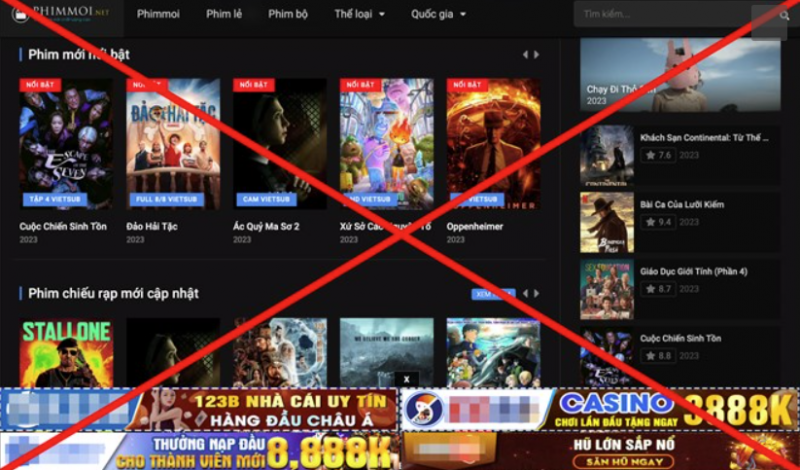 Một năm mất 350 triệu USD vì website lậu Một năm mất 350 triệu USD vì website lậu