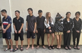 Thanh Hóa: Bắt 8 đối tượng tổ chức, sử dụng trái phép ma túy tại quán karaoke