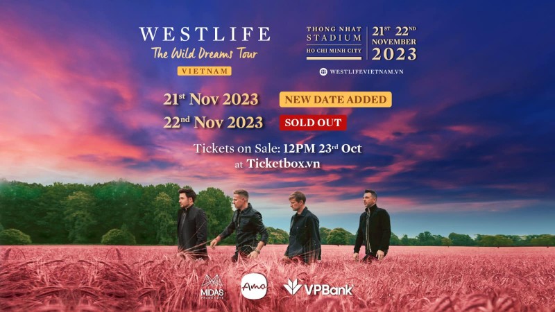Thông báo mới nhất về concert Westlife tại Việt Nam. Ảnh fanpage Westlife Thông báo mới nhất về concert Westlife tại Việt Nam. Ảnh fanpage Westlife