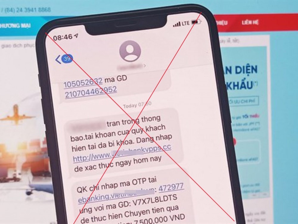 Một số tin nhắn mạo danh các ngân hàng chứa những đường link giả được gửi đến khách hàng Một số tin nhắn mạo danh các ngân hàng chứa những đường link giả được gửi đến khách hàng