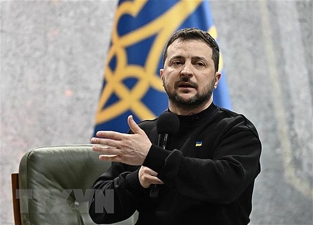 Tổng thống Ukraine Volodymyr Zelensky. (Ảnh: AFP/TTXVN) Tổng thống Ukraine Volodymyr Zelensky. (Ảnh: AFP/TTXVN)