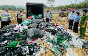 Tuyên Quang: Tiến hành tiêu hủy hàng hóa vi phạm trị giá 600 triệu đồng