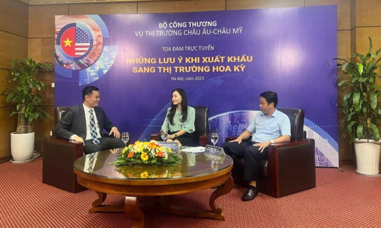 Diễn đàn trực tuyến “Những lưu ý khi xuất khẩu sang thị trường Hoa Kỳ” do Vụ thị trường Châu Âu - châu Mỹ tổ chức