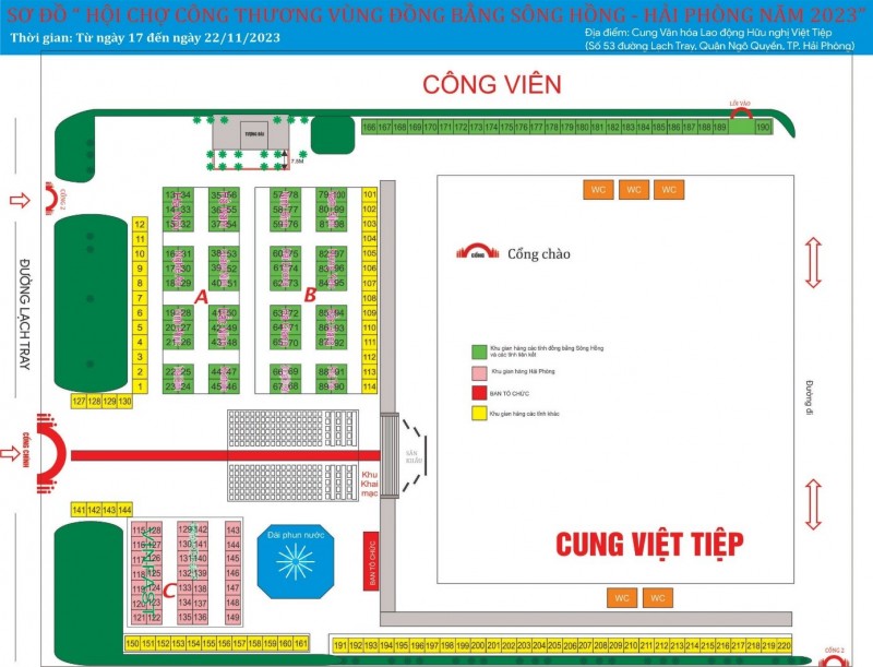 Sơ đồ “Hội chợ Công Thương vùng Đồng bằng sông Hồng – Hải Phòng năm 2023” Sơ đồ “Hội chợ Công Thương vùng Đồng bằng sông Hồng – Hải Phòng năm 2023”