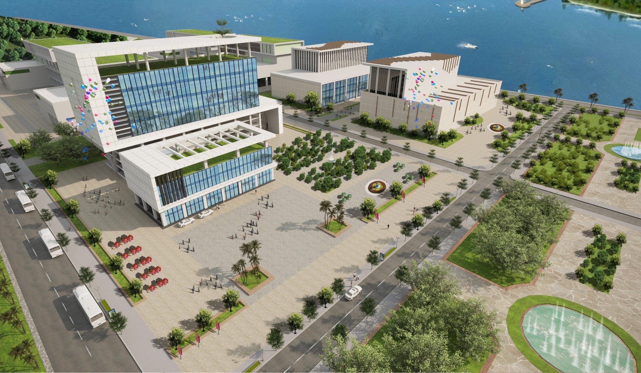 Phối cảnh dự án Khu công nghệ cao Khánh Bình. Ảnh: Eco & Tech Phối cảnh dự án Khu công nghệ cao Khánh Bình. Ảnh: Eco & Tech