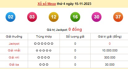 Vietlott 15/11, kết quả xổ số Vietlott hôm nay 15/11/2023, Vietlott Mega 6/45 15/11 Vietlott 15/11, kết quả xổ số Vietlott hôm nay 15/11/2023, Vietlott Mega 6/45 15/11
