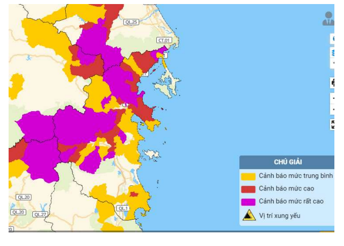 Nguy cơ lũ quét, sạt lở đất đá trên các khu vực tỉnh Khánh Hòa. Ảnh: Đài Khí tượng Thủy văn khu vực Nam Trung Bộ Nguy cơ lũ quét, sạt lở đất đá trên các khu vực tỉnh Khánh Hòa. Ảnh: Đài Khí tượng Thủy văn khu vực Nam Trung Bộ