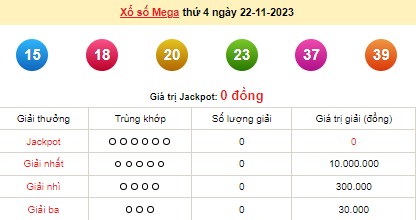 Vietlott 22/11, kết quả xổ số Vietlott hôm nay 22/11/2023, Vietlott Mega 6/45 22/11 Vietlott 22/11, kết quả xổ số Vietlott hôm nay 22/11/2023, Vietlott Mega 6/45 22/11
