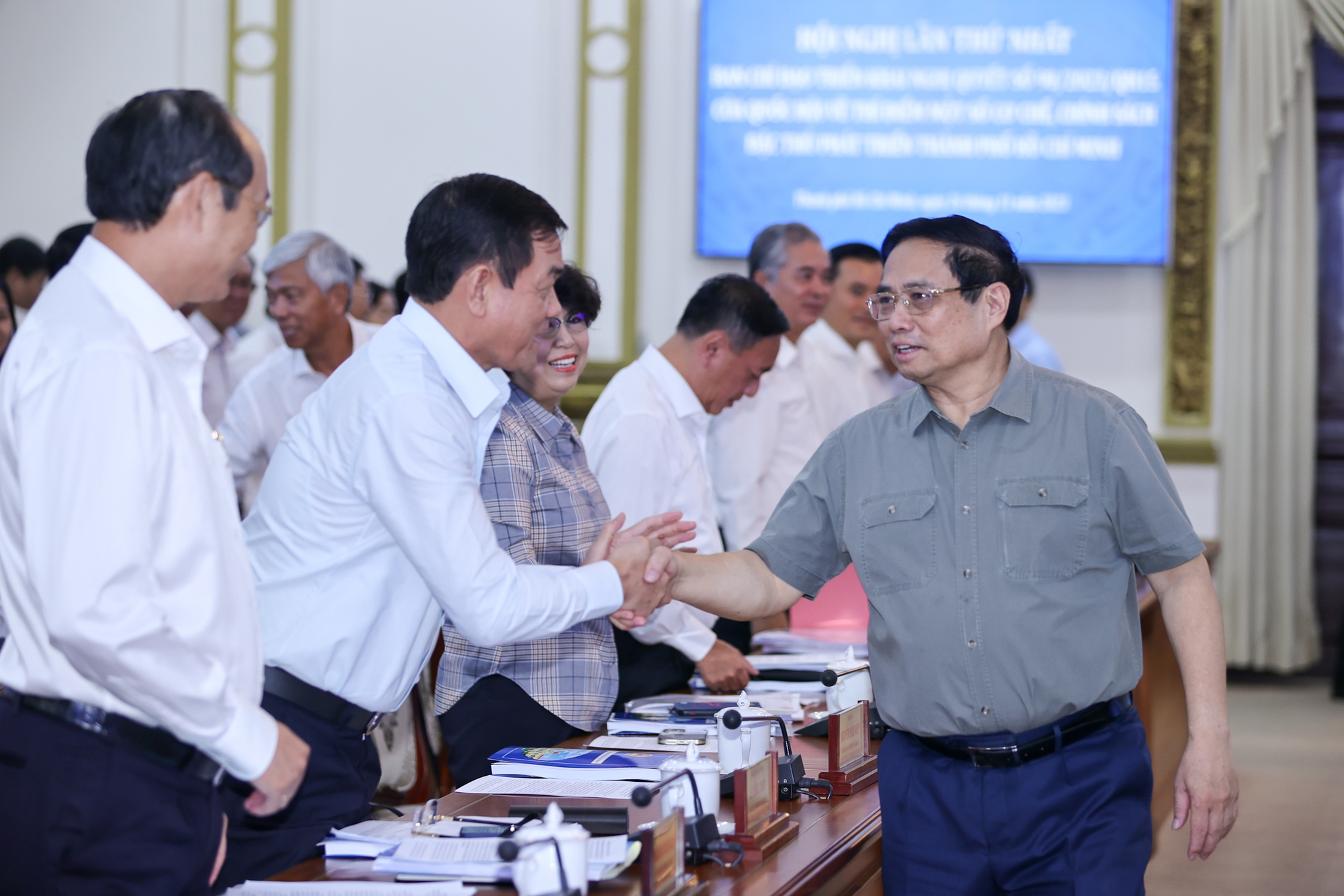 Thủ tướng chủ trì Hội nghị về thực hiện thí điểm cơ chế đặc thù phát triển TPHCM- Ảnh 1. Thủ tướng chủ trì Hội nghị về thực hiện thí điểm cơ chế đặc thù phát triển TPHCM- Ảnh 1.