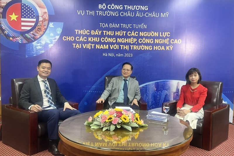 Vụ Thị trường châu Âu – châu Mỹ đã tổ chức Tọa đàm với chủ đề “Thúc đẩy thu hút các nguồn lực cho các khu các khu công nghiệp công nghệ cao với thị trường Hoa Kỳ”. Vụ Thị trường châu Âu – châu Mỹ đã tổ chức Tọa đàm với chủ đề “Thúc đẩy thu hút các nguồn lực cho các khu các khu công nghiệp công nghệ cao với thị trường Hoa Kỳ”.