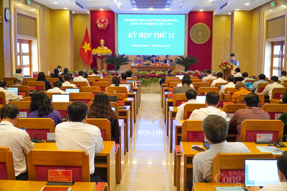 Kỳ họp thứ 12, kỳ họp thường lệ cuối năm 2023 của HĐND tỉnh Khánh Hòa khóa VII, nhiệm kỳ 2021-2026; dự kiến kỳ họp sẽ diễn ra trong 02 ngày, từ 07/12 đến ngày 08/12/2023. Kỳ họp thứ 12, kỳ họp thường lệ cuối năm 2023 của HĐND tỉnh Khánh Hòa khóa VII, nhiệm kỳ 2021-2026; dự kiến kỳ họp sẽ diễn ra trong 02 ngày, từ 07/12 đến ngày 08/12/2023.