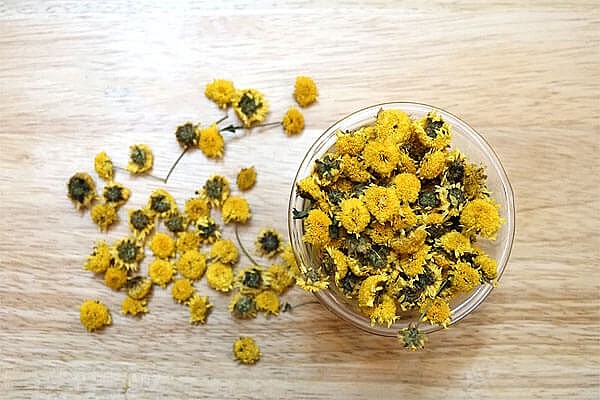 Cúc chi được sấy khô để làm trà hoa cúc. Ảnh minh họa Cúc chi được sấy khô để làm trà hoa cúc. Ảnh minh họa