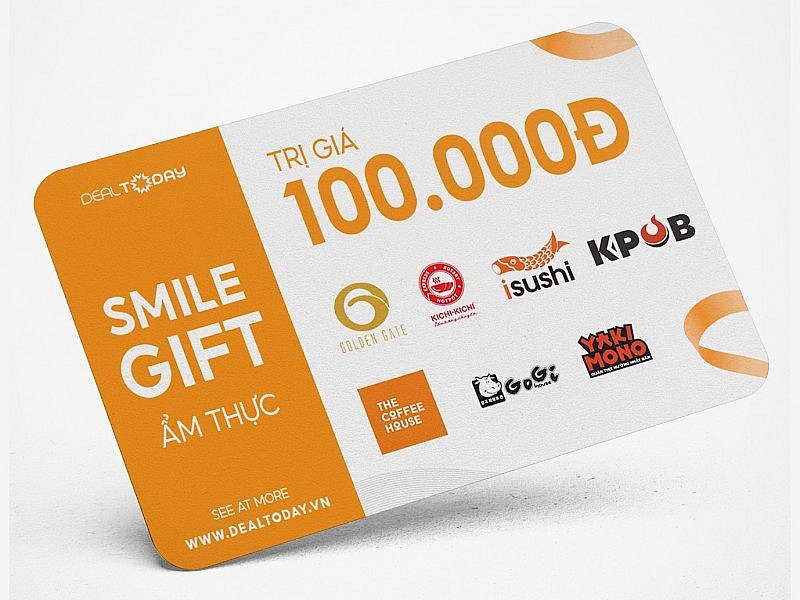 Smile Gift Ẩm thực Dealtoday – Thẻ quà đa năng, tiện lợi cho người dùng Smile Gift Ẩm thực Dealtoday – Thẻ quà đa năng, tiện lợi cho người dùng