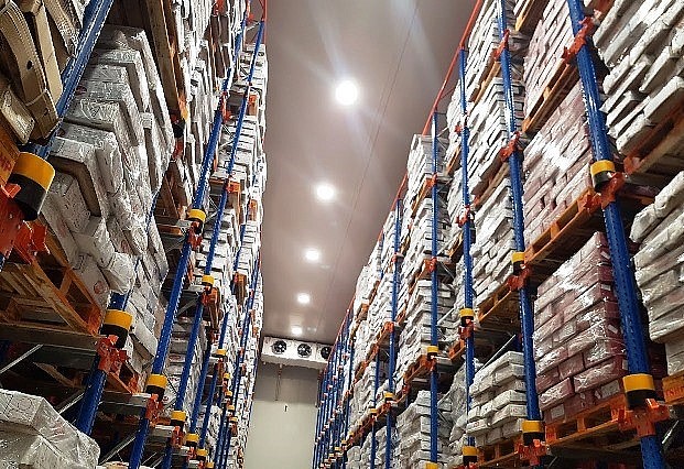 Thịt đông lạnh nhập khẩu đang làm nguồn cung gia tăng. Ảnh: Vũ Long