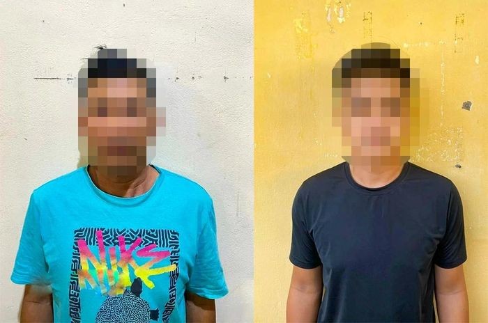 Các đối tượng tại cơ quan công an - Ảnh: CA