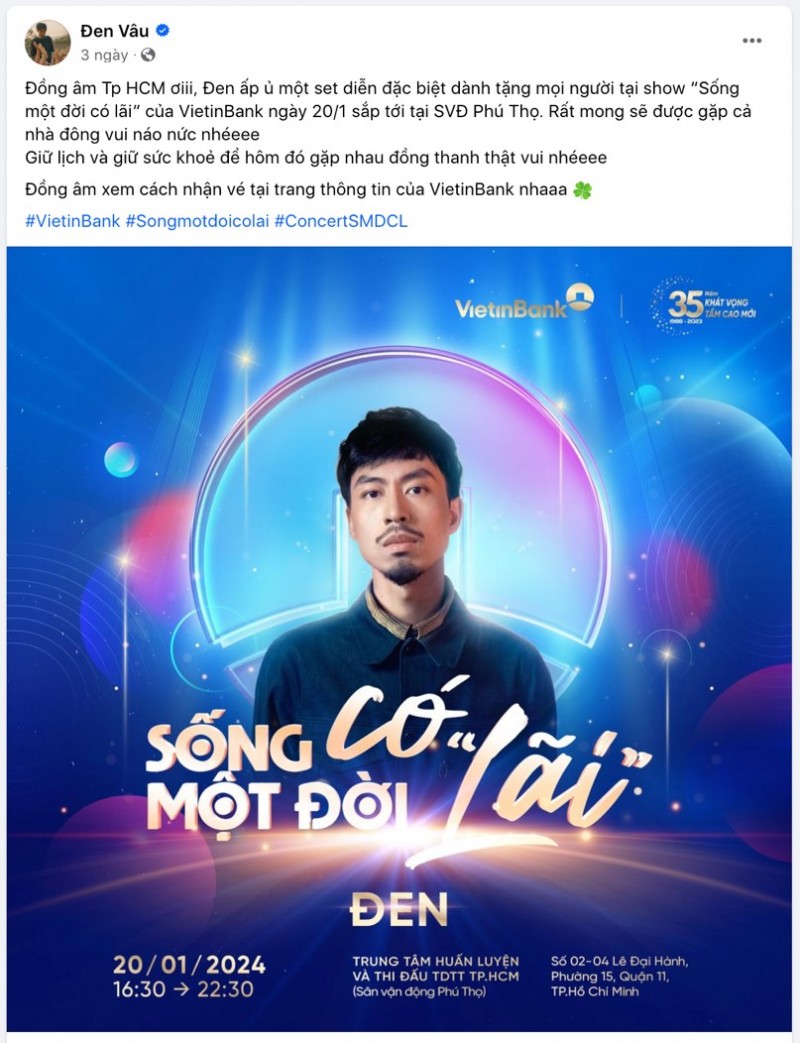 Cộng đồng mạng xôn xao săn vé concert có sự tham gia của Đen Vâu, Hà Anh Tuấn,... Cộng đồng mạng xôn xao săn vé concert có sự tham gia của Đen Vâu, Hà Anh Tuấn,...