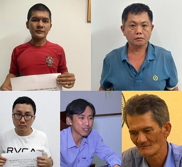 Các bị can trong đường dây mua bán trái phép thông tin tài khoản ngân hàng ở Đồng Tháp. Ảnh Các bị can trong đường dây mua bán trái phép thông tin tài khoản ngân hàng ở Đồng Tháp. Ảnh