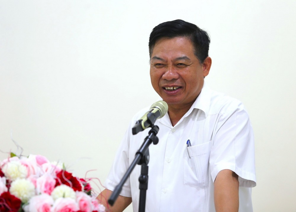 Đại sứ Việt Nam tại Campuchia Nguyễn Huy Tăng phát biểu kết luận Hội nghị. (Ảnh: Hoàng Minh/TTXVN) ttxvn-1601-vn-campuchia-4-2628.jpg