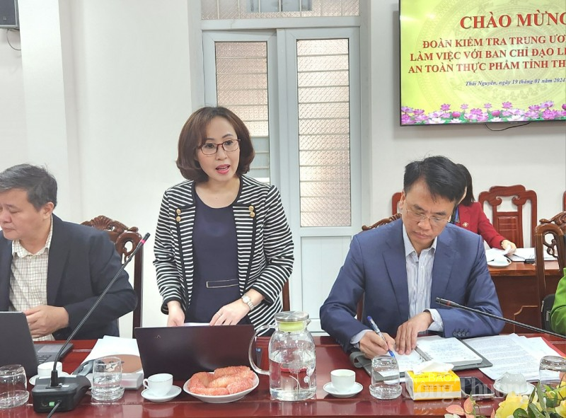 Đoàn kiểm tra liên ngành Trung ương làm việc với Thái Nguyên về an toàn thực phẩm Đoàn kiểm tra liên ngành Trung ương làm việc với Thái Nguyên về an toàn thực phẩm