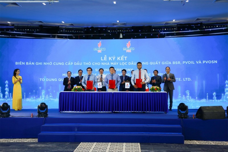 BSR ký thỏa thuận với PVOIL và PVOSN về triển khai chuỗi liên kết cung cấp dầu thô cho NMLD Dung Quất