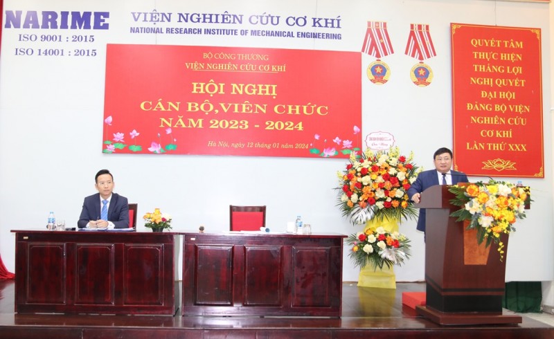 Hội nghị viên chức, người lao động Viện nghiên cứu Cơ khí năm 2023 - 2024 Hội nghị viên chức, người lao động Viện nghiên cứu Cơ khí năm 2023 - 2024