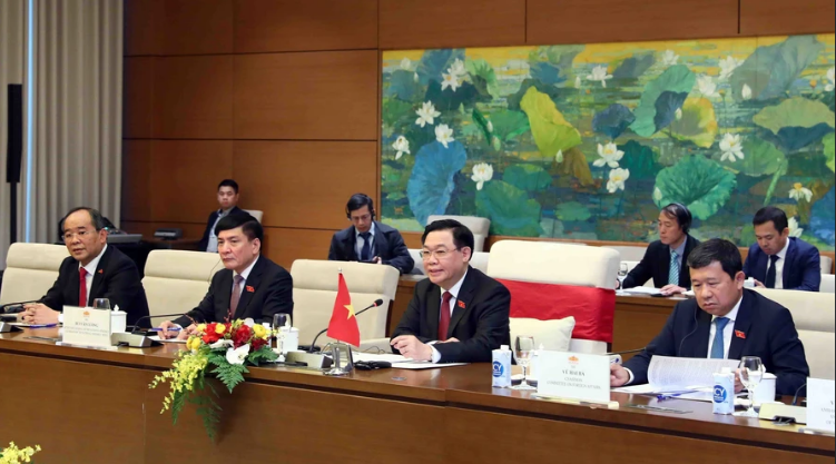 Chủ tịch Quốc hội Vương Đình Huệ hội kiến Tổng thống Cộng hòa Liên bang Đức