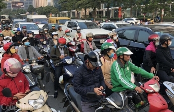 Hà Nội chật vật với ùn tắc giao thông cận Tết