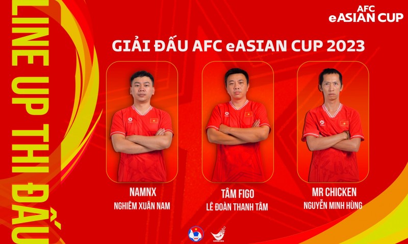 Đội tuyển eFootball Việt Nam tham dự eAsian Cup 2023. Ảnh: AFC Đội tuyển eFootball Việt Nam tham dự eAsian Cup 2023. Ảnh: AFC