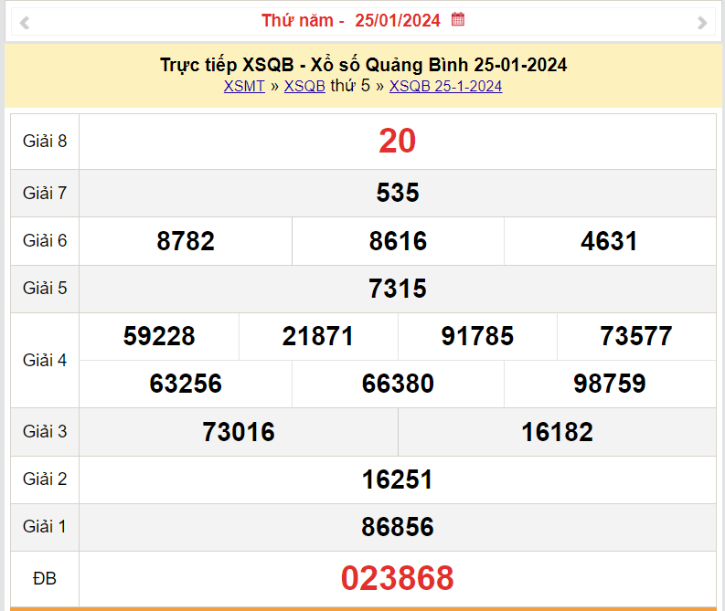 XSQB 25/1, Kết quả xổ số Quảng Bình hôm nay 25/1/2024, KQXSQB Thứ Năm ngày 25 tháng 1 XSQB 25/1, Kết quả xổ số Quảng Bình hôm nay 25/1/2024, KQXSQB Thứ Năm ngày 25 tháng 1
