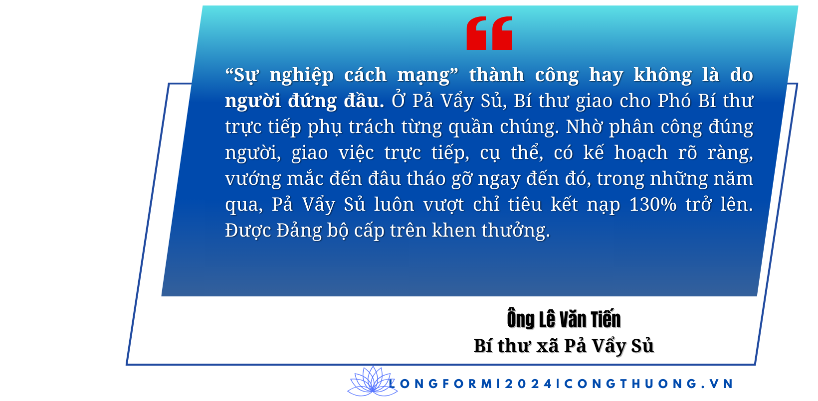 Longform | Bài 2: Phát huy vai trò tiên phong, nêu gương của người đứng đầu