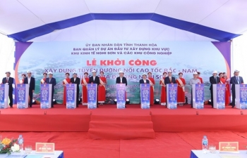 Thanh Hóa: Khởi công xây dựng Dự án đường nối cao tốc Bắc – Nam, Quốc lộ 1A đi cảng Nghi Sơn
