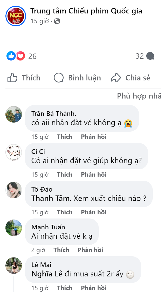 Phim Đào, phở và piano: Khán giả cầu xin người mua vé hộ Phim Đào, phở và piano: Khán giả cầu xin người mua vé hộ