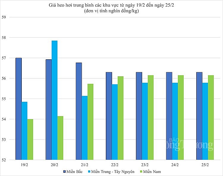 Biến động giá heo hơi