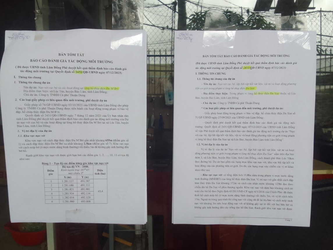 Lâm Đồng: Tăng cường kiểm tra hoạt động nạo vét cát trong lòng hồ thuỷ điện tại huyện Bảo Lâm Lâm Đồng: Tăng cường kiểm tra hoạt động nạo vét cát trong lòng hồ thuỷ điện tại huyện Bảo Lâm