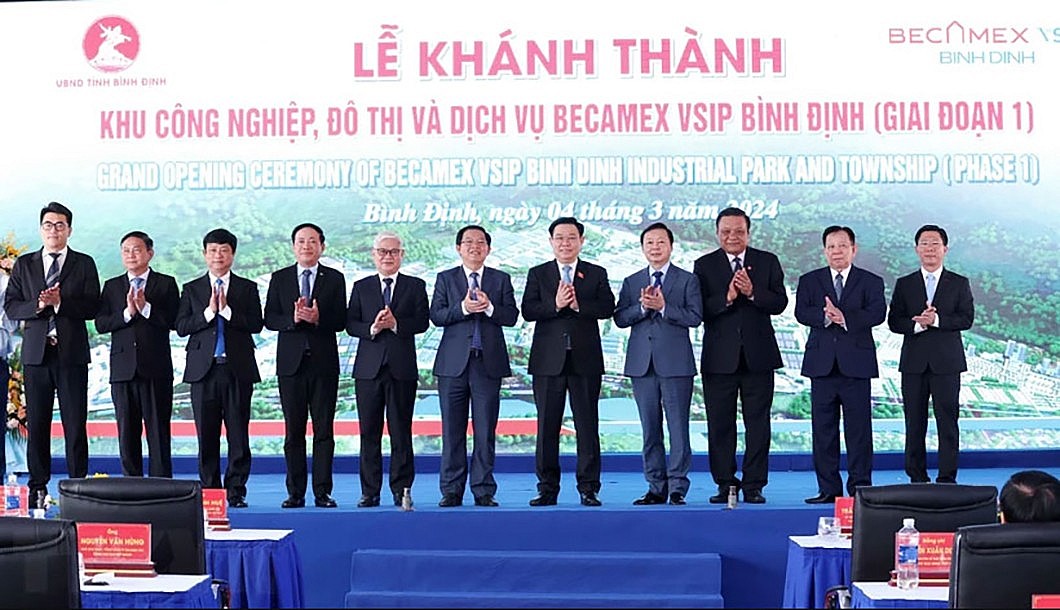Chủ tịch Quốc hội Vương Đình Huệ dự khánh thành Khu công nghiệp, Đô thị và Dịch vụ Becamex VSIP Bình Định