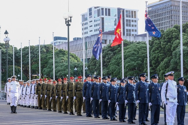 Lễ đón Thủ tướng Phạm Minh Chính thăm New Zealand theo nghi thức đặc biệt