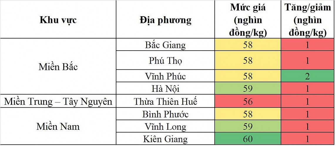 Biến động giá heo hơi Biến động giá heo hơi