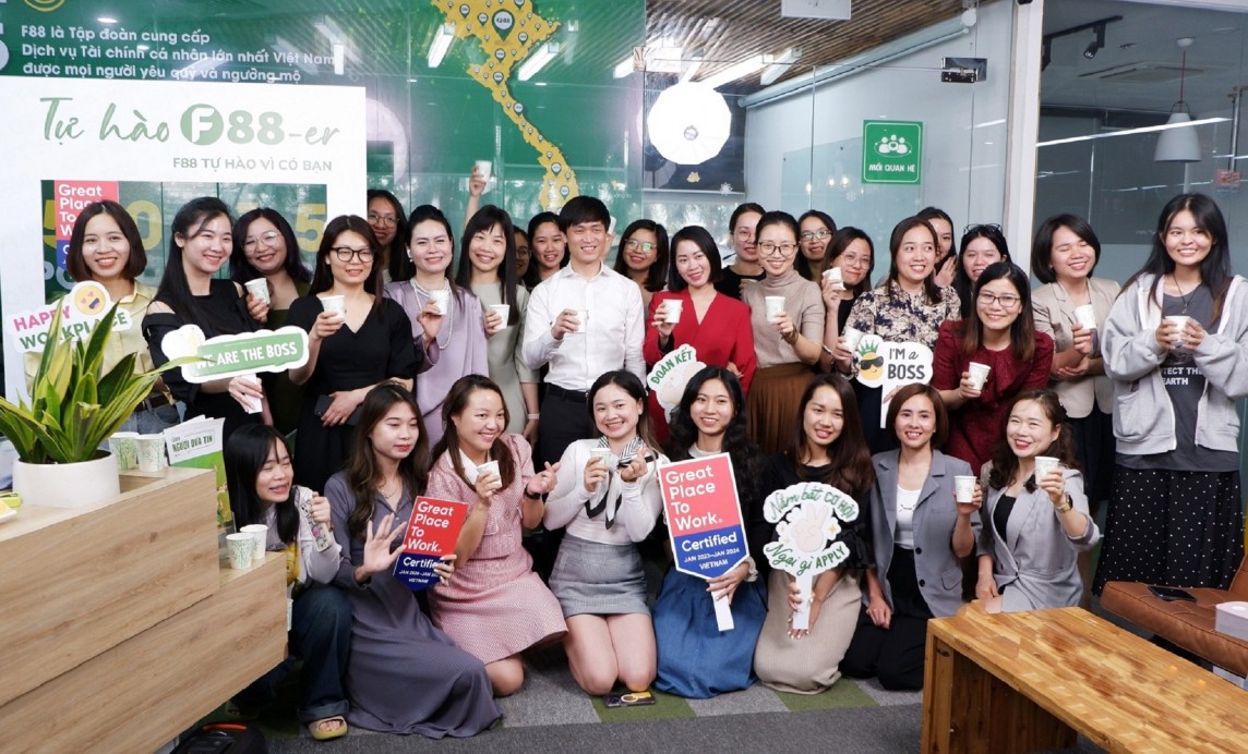 F88 nằm trong top nơi làm việc xuất sắc năm 2024 F88 nằm trong top nơi làm việc xuất sắc năm 2024
