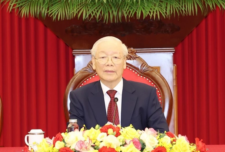 Tổng Bí thư Nguyễn Phú Trọng điện đàm cấp cao với Tổng thống Nga Vladimir Putin- Ảnh 1. Tổng Bí thư Nguyễn Phú Trọng điện đàm cấp cao với Tổng thống Nga Vladimir Putin- Ảnh 1.