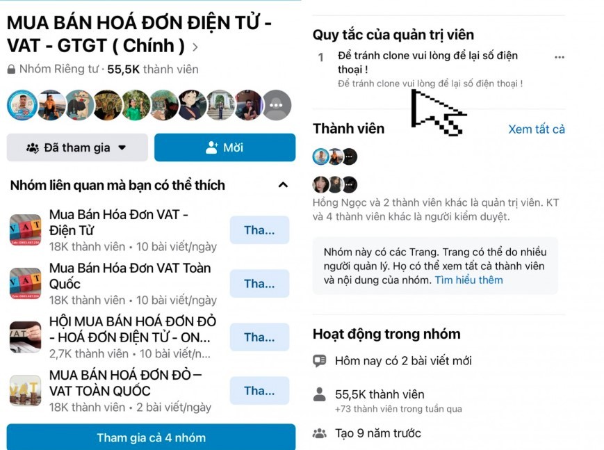 Nhức nhối tình trạng mua bán hóa đơn trái phép tràn lan trên mạng Nhức nhối tình trạng mua bán hóa đơn trái phép tràn lan trên mạng
