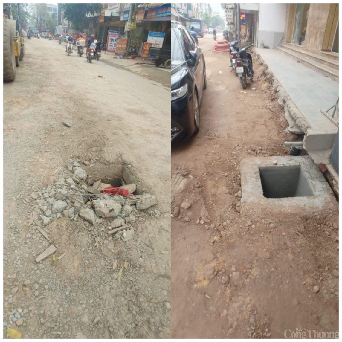 Vĩnh Phúc: Công trình ĐT304 đoạn đi qua địa phận thị trấn Thổ Tang thi công không đảm bảo an toàn Vĩnh Phúc: Công trình ĐT304 đoạn đi qua địa phận thị trấn Thổ Tang thi công không đảm bảo an toàn