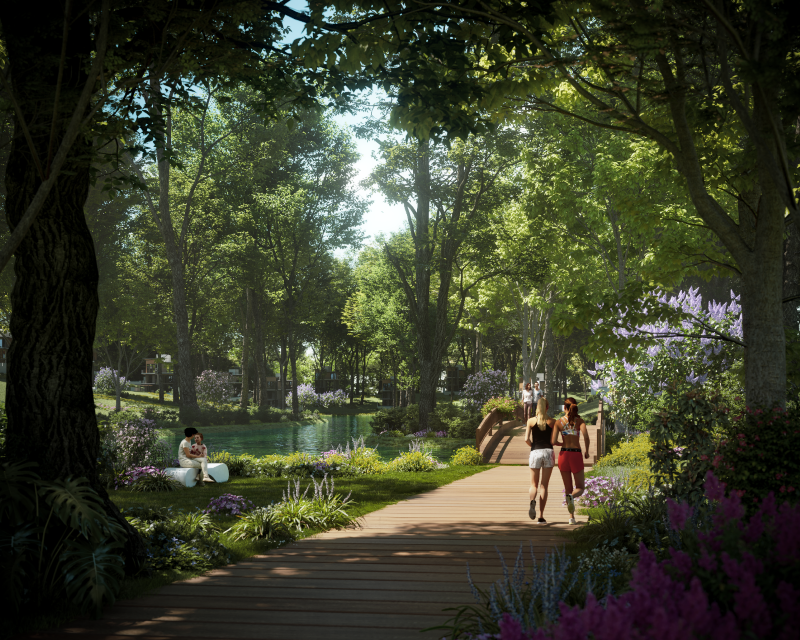 Khu vui chơi, kích thích trẻ vận động tại quảng trường All Blue