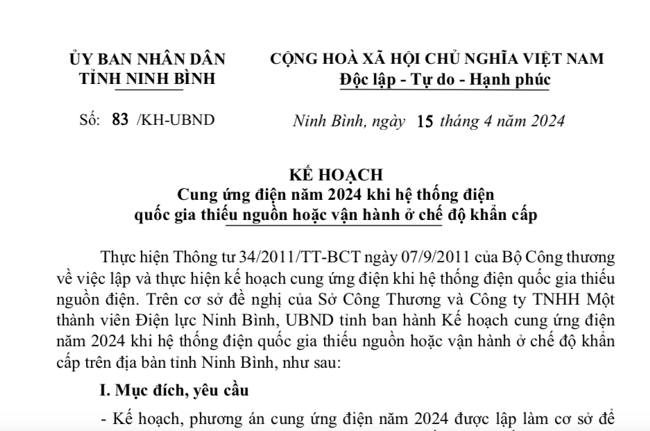 Cần chia sẻ trách nhiệm trong cung ứng điện năm 2024 khi thiếu nguồn